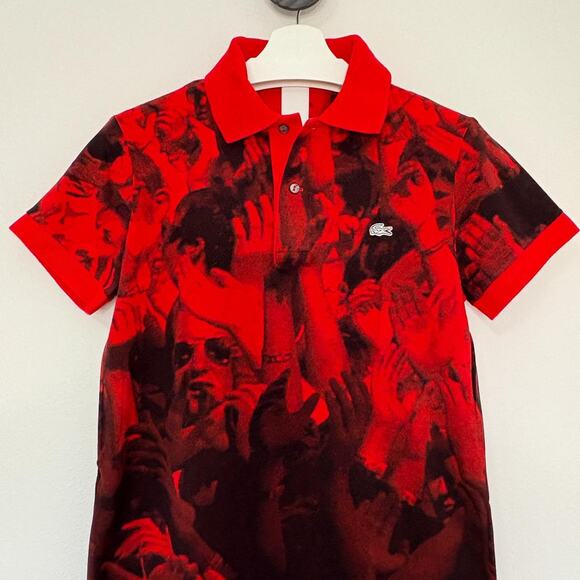 Michael Stipe REM x Lacoste Visionaire 54 Red Polo Small - Picture 1 of 8